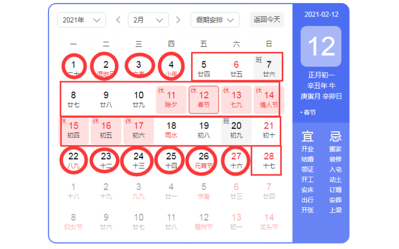 所有企业在2月份春节的过程中，只有10个工作日上班，而且是陆陆续续的走人或者来人