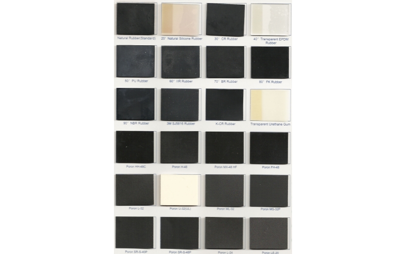 注塑模具厂常用的海绵胶规格和目录