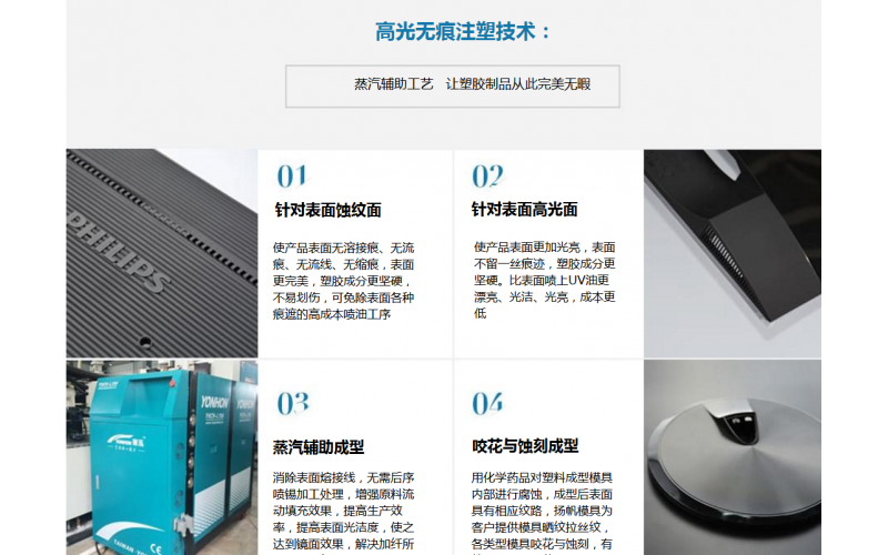 塑胶模具注塑新技术，高光无痕注塑技术